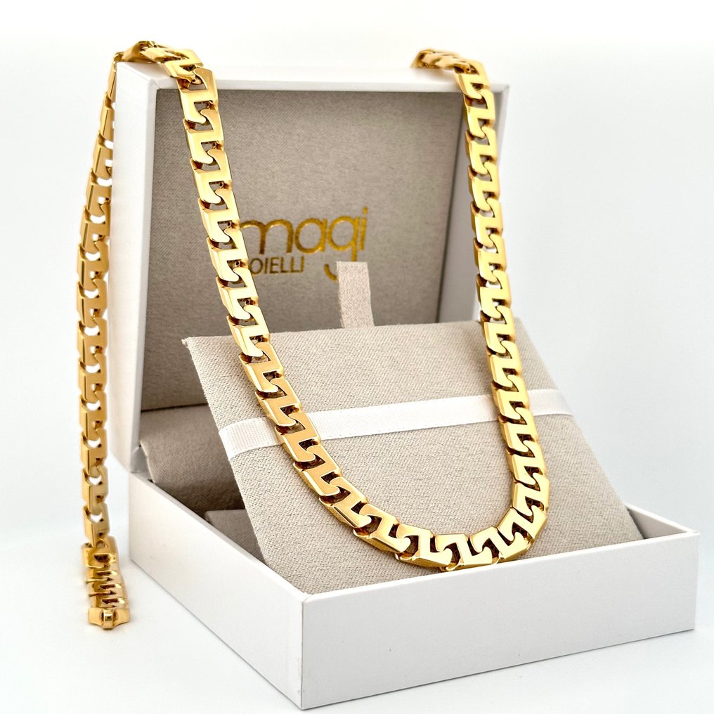 Handmade - Halskæde - Solid Link Chain - 75.9 g - 60 cm - 18 kraat Gulguld #2.1