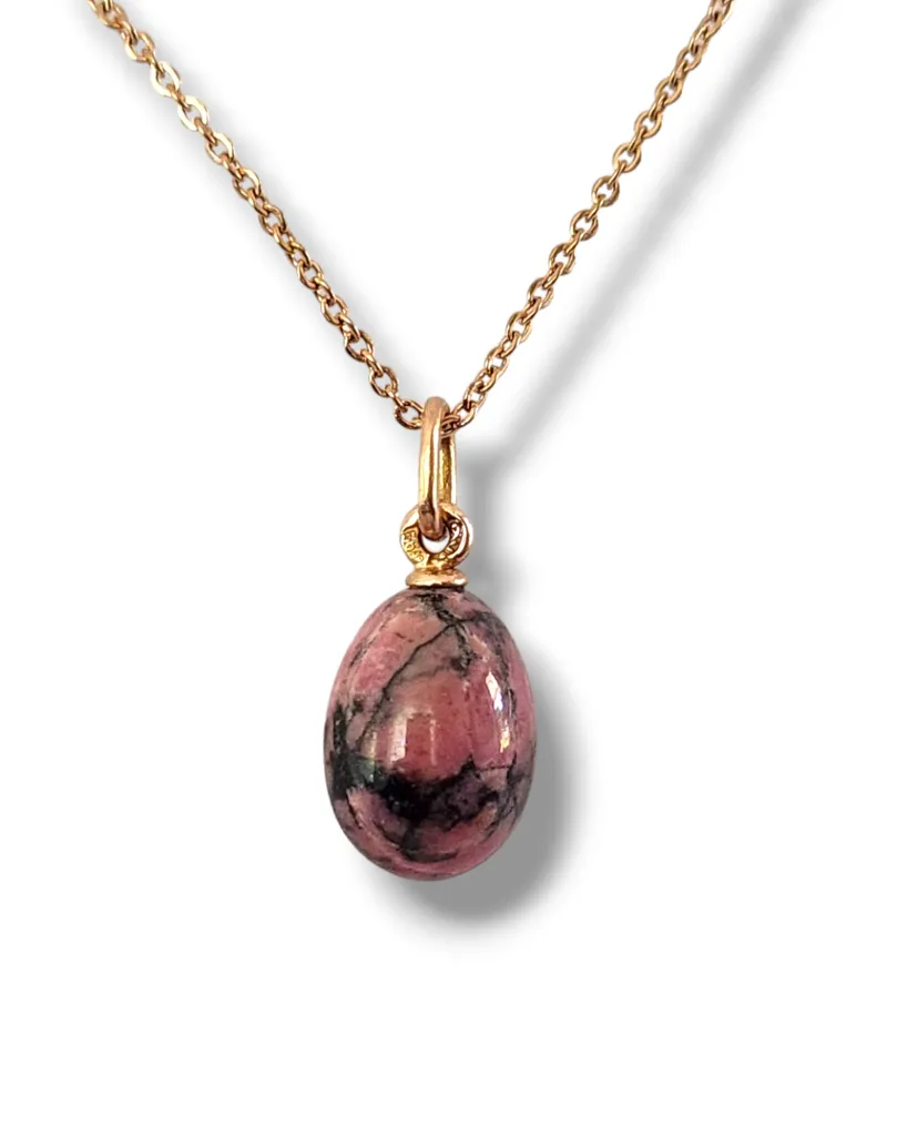 Pendant Imperial Russian  Gold & Purpurin  Pendant Circa 1890-1907, Workmaster  Alfred Thielemann #1.1
