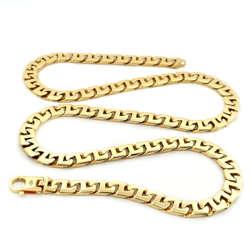 Handmade - Halskæde - Solid Link Chain - 75.9 g - 60 cm - 18 kraat Gulguld #1.0