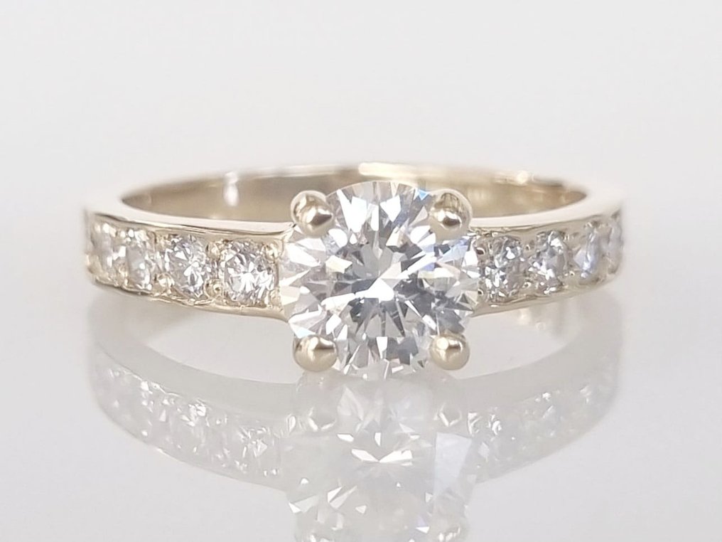 訂婚戒指 - 14 克拉 黃金 - 1.58ct. tw. 鉆石 (天然) #1.0
