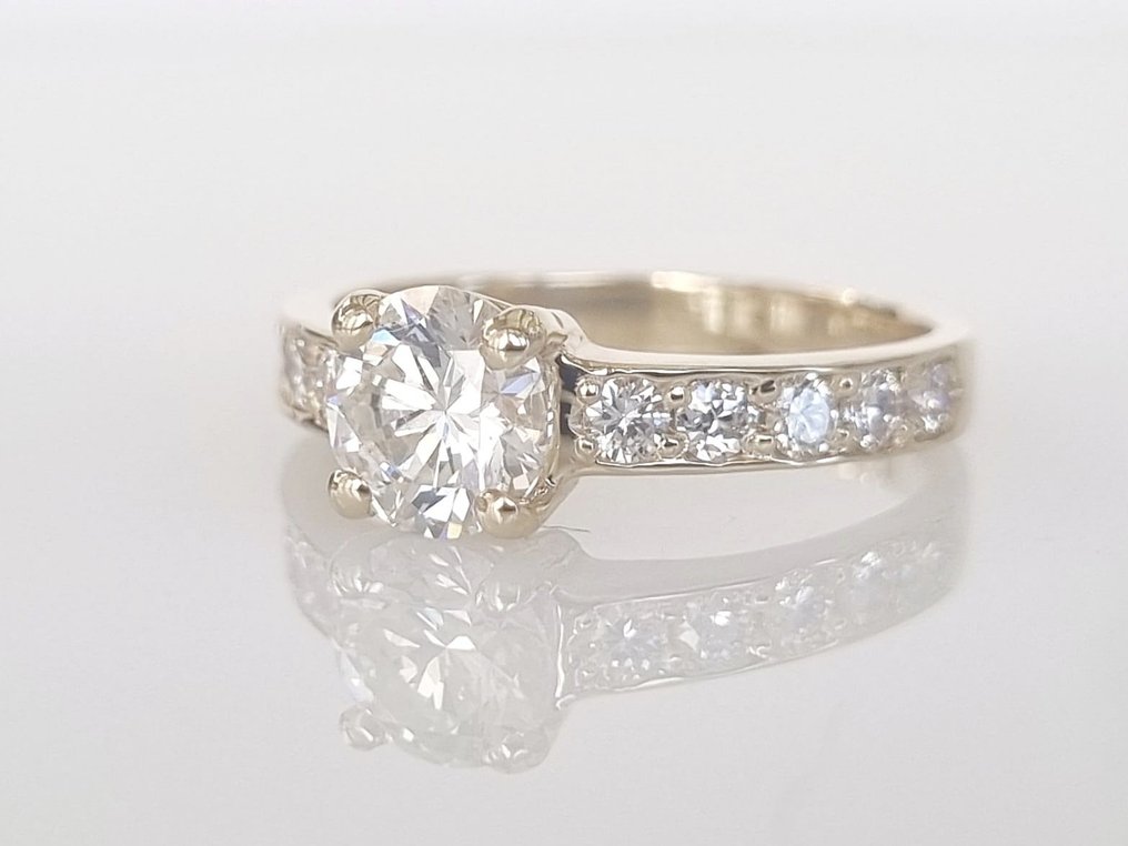 訂婚戒指 - 14 克拉 黃金 - 1.58ct. tw. 鉆石 (天然) #3.2