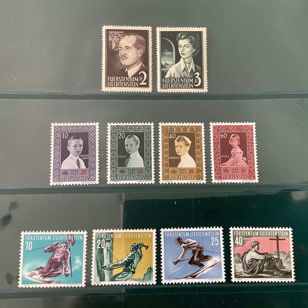 列支敦士登 1955 - 完整年度与王室夫妇 - Michel 332/341 #1.0