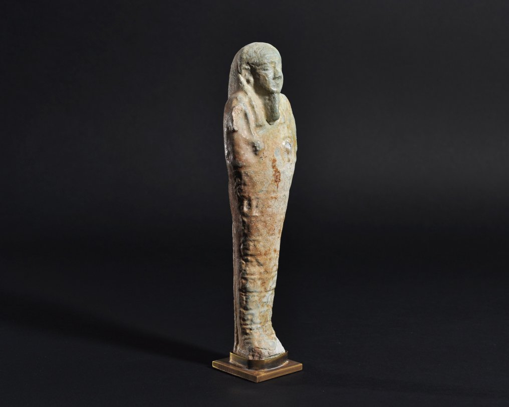 Antigo Egito, Ptolemaico Faience Shabti - 19.8 cm #1.0