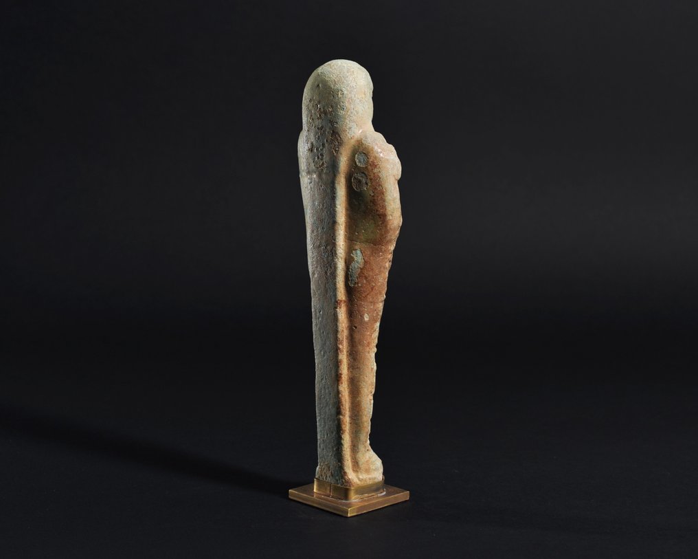 Antigo Egito, Ptolemaico Faience Shabti - 19.8 cm #2.1
