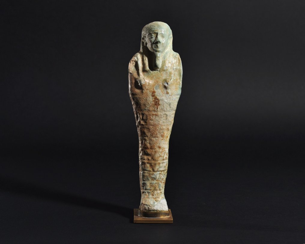 Antigo Egito, Ptolemaico Faience Shabti - 19.8 cm #1.0