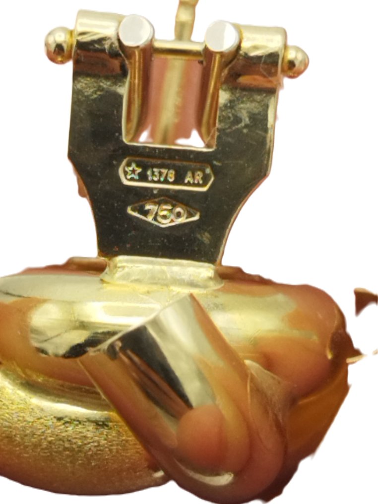 耳環 - 18 克拉 黃金, 白金 #3.2