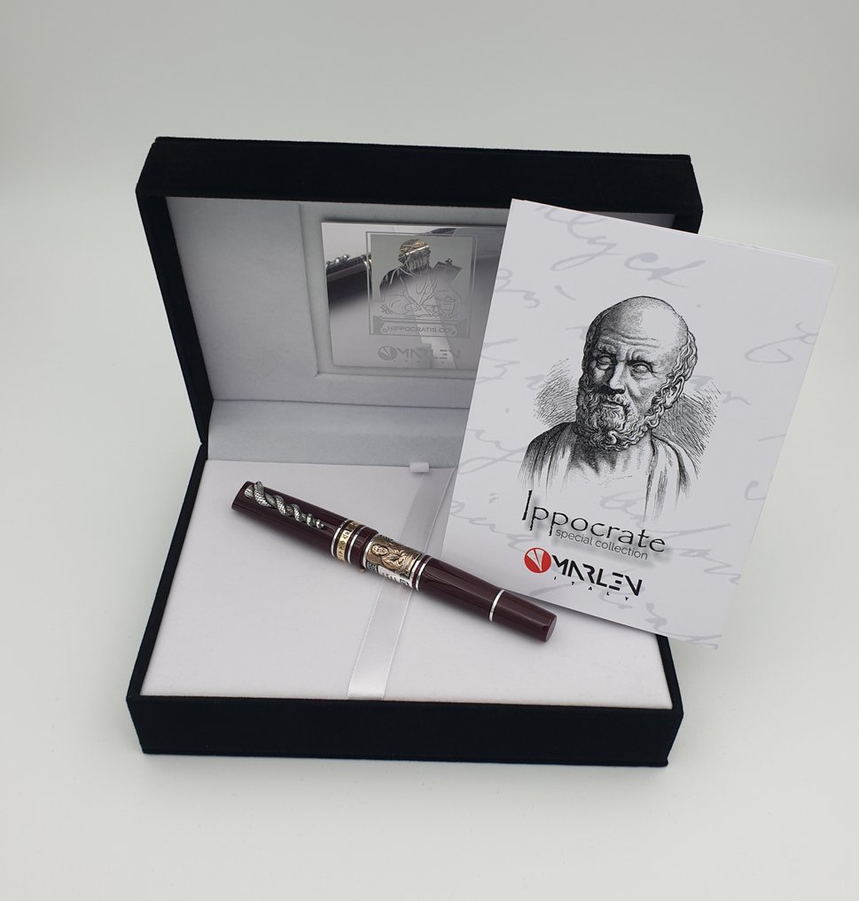 Marlen - Ippocrate Bordeaux (dedicata al mondo della medicina) - Special edition in Resina e Argento - 滾珠筆 #3.2