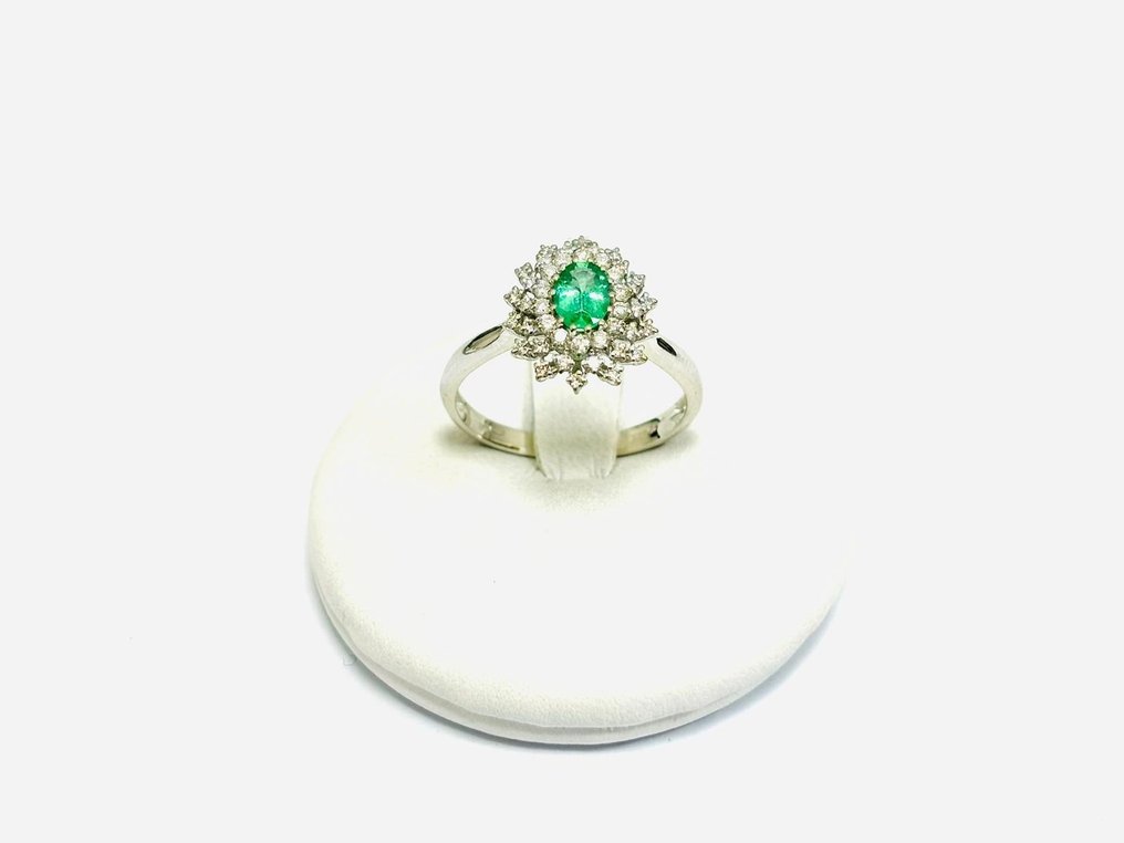 Gyűrű - 18 kt. Fehér arany - 2.30ct. tw. Smaragd - Gyémánt - Olaszországban készült #3.2