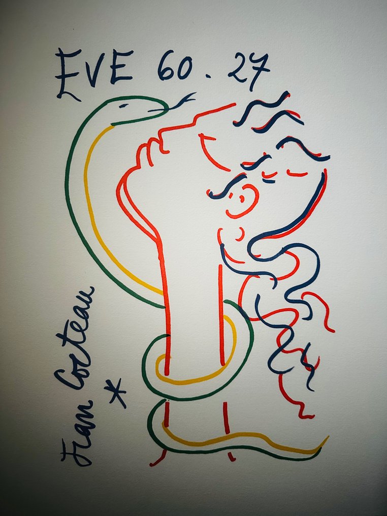 Jean Cocteau (1889-1963) - Eve et le serpent 60 . 27 #1.0