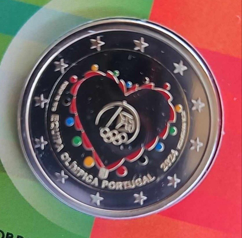 Portugal. 2 Euro 2024 "Equipa Olimpica Portugal" Proof (Zonder