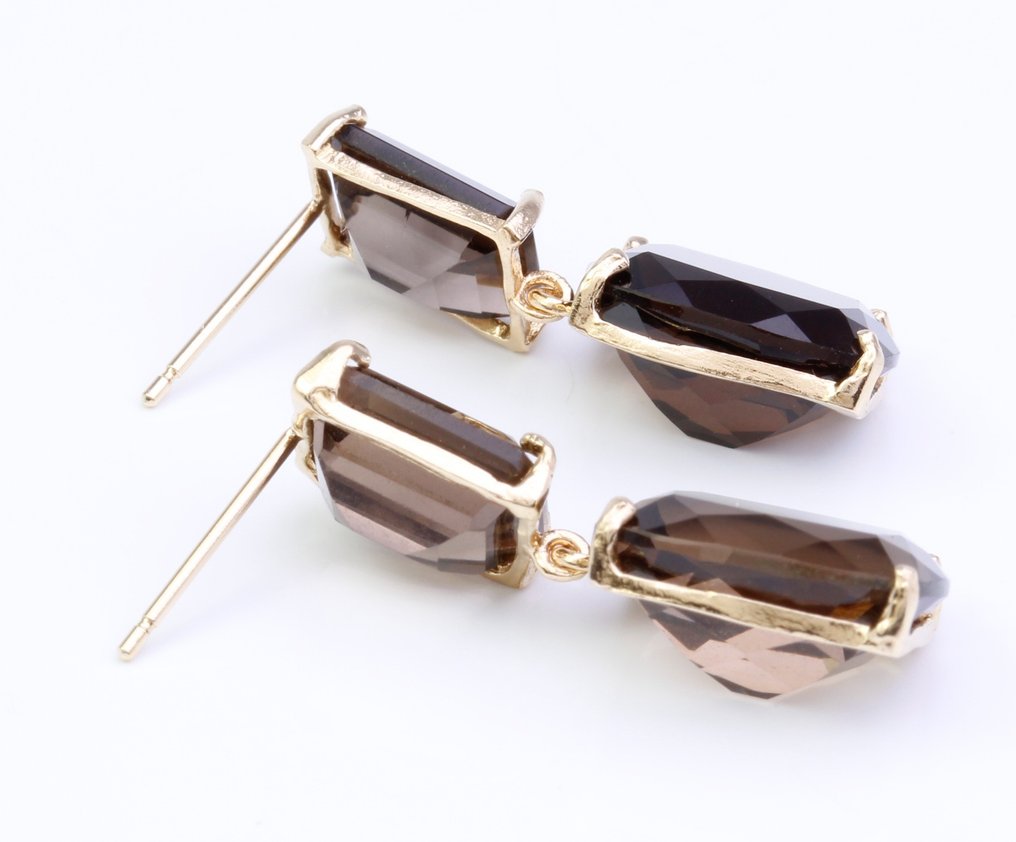 没有保留价 - 耳环 - 14K包金 黄金 黄宝石 - 黄宝石 #3.2