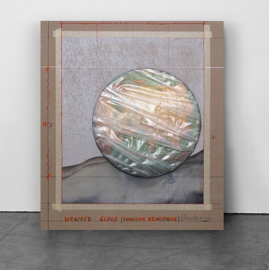 Christo (1935-2020) - Wrapped Globe (Eurasian Hemisphere) #4.3