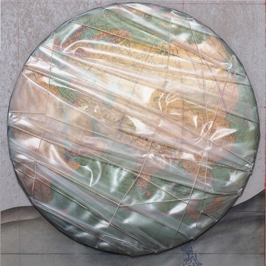 Christo (1935-2020) - Wrapped Globe (Eurasian Hemisphere) #2.1