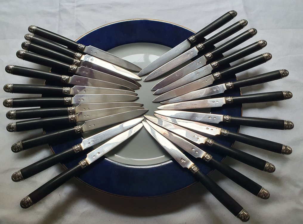餐具套装 (24) - .835 银 - 24把银色水果刀 #1.0