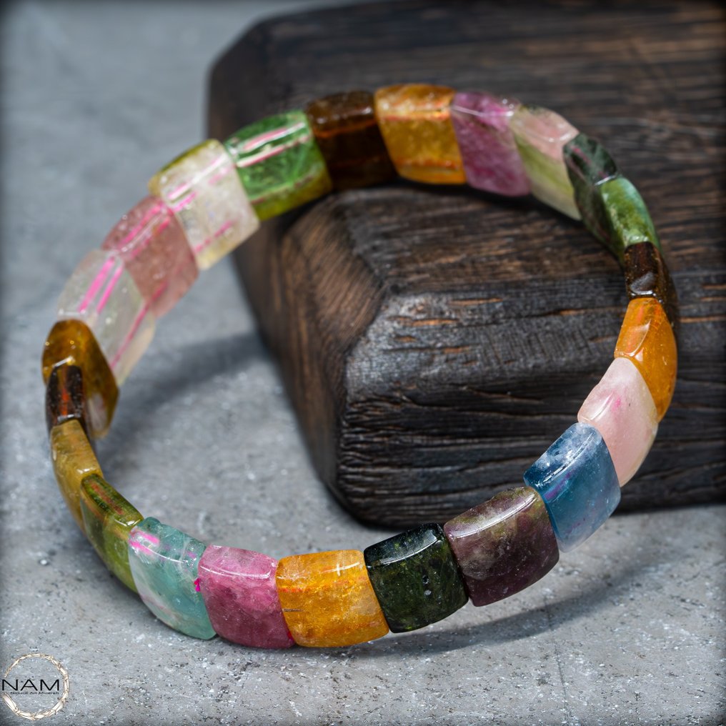 Rainbow tourmaline bracelet new arrivals