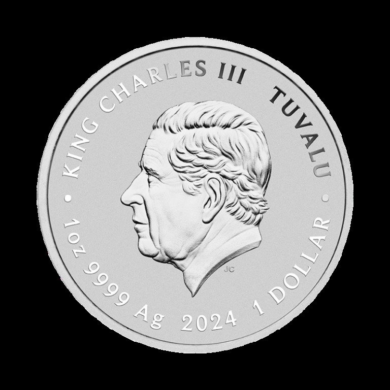 Tuvalu. 1 Dollar 2024 SpongeBob™ 25. Jubiläum, 1 Oz (.999)  (No reserve price) #1.0