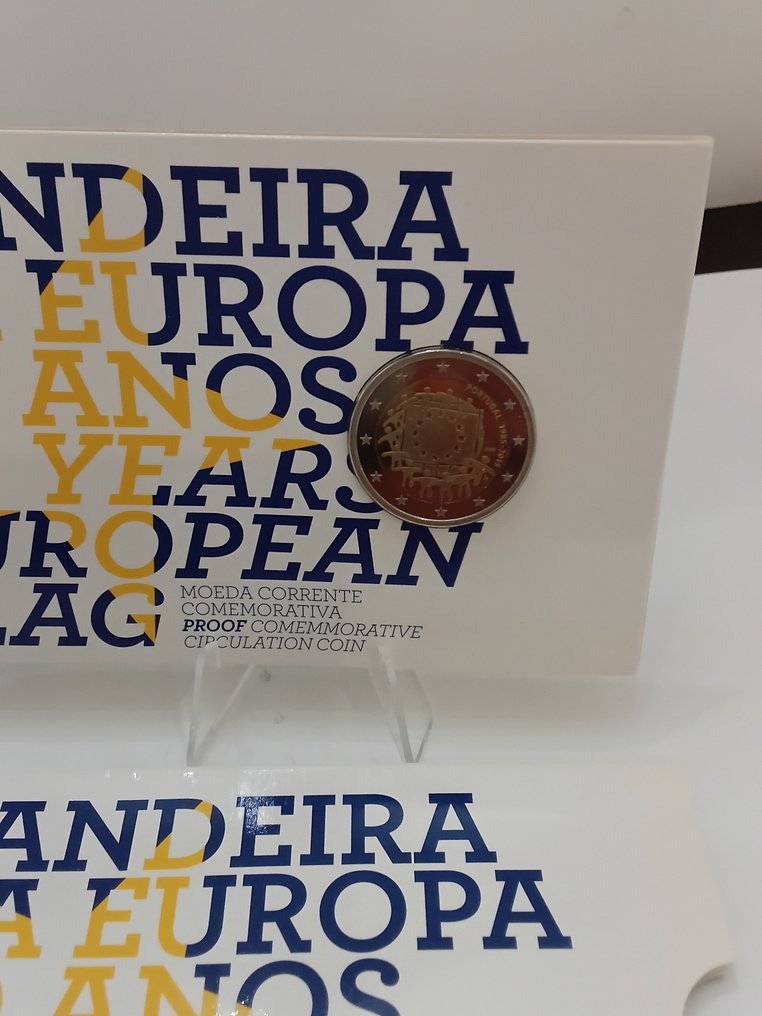 Πορτογαλία. 2 Euro 2015 "Bandiera Europea" (2 monete) Proof + BU #2.1