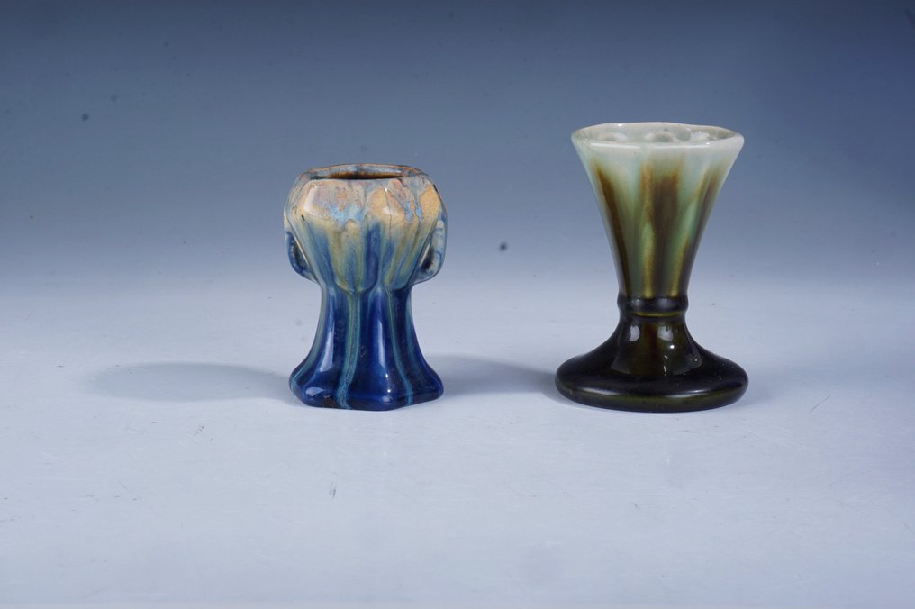 Faienceries de Thulin - 花瓶 - 装饰艺术装饰花瓶,带彩色滴釉 - 陶瓷 #4.3