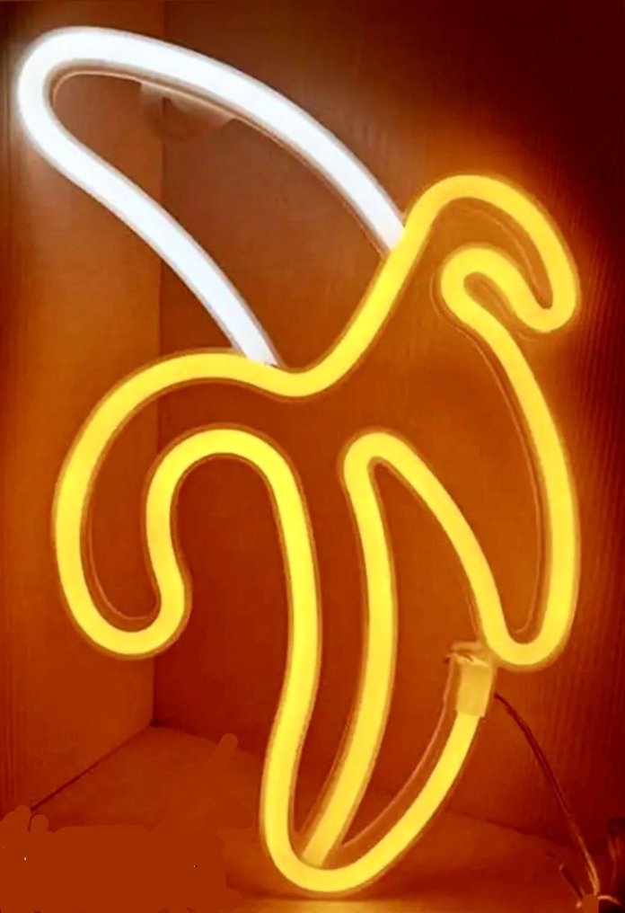 Neon light sign - BANANA . An amusing, erotic , neon led advertising ...