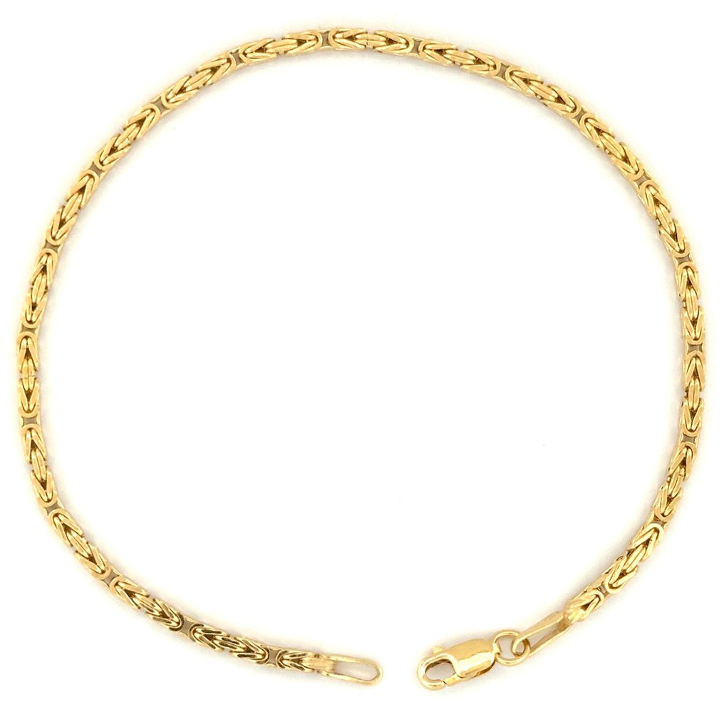 Handmade - 手鈪 - Full Link Byzantine - 3.6 g - 18 克拉 黃金 #3.2