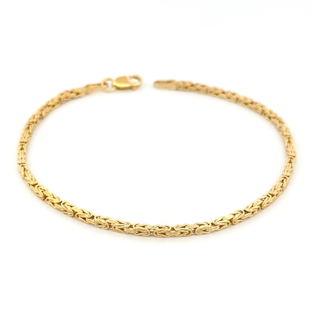 Handmade - 手鈪 - Full Link Byzantine - 3.6 g - 18 克拉 黃金 #1.0