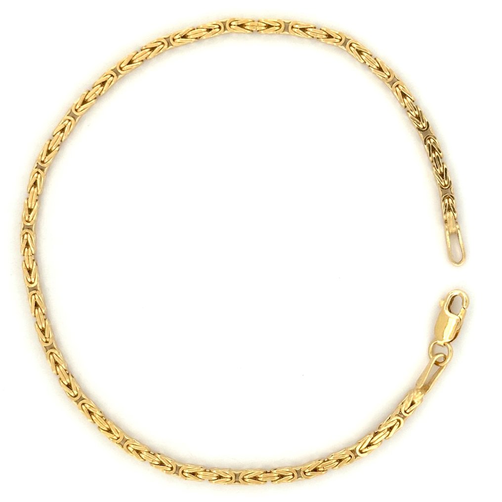 Handmade - 手鈪 - Full Link Byzantine - 3.6 g - 18 克拉 黃金 #1.0