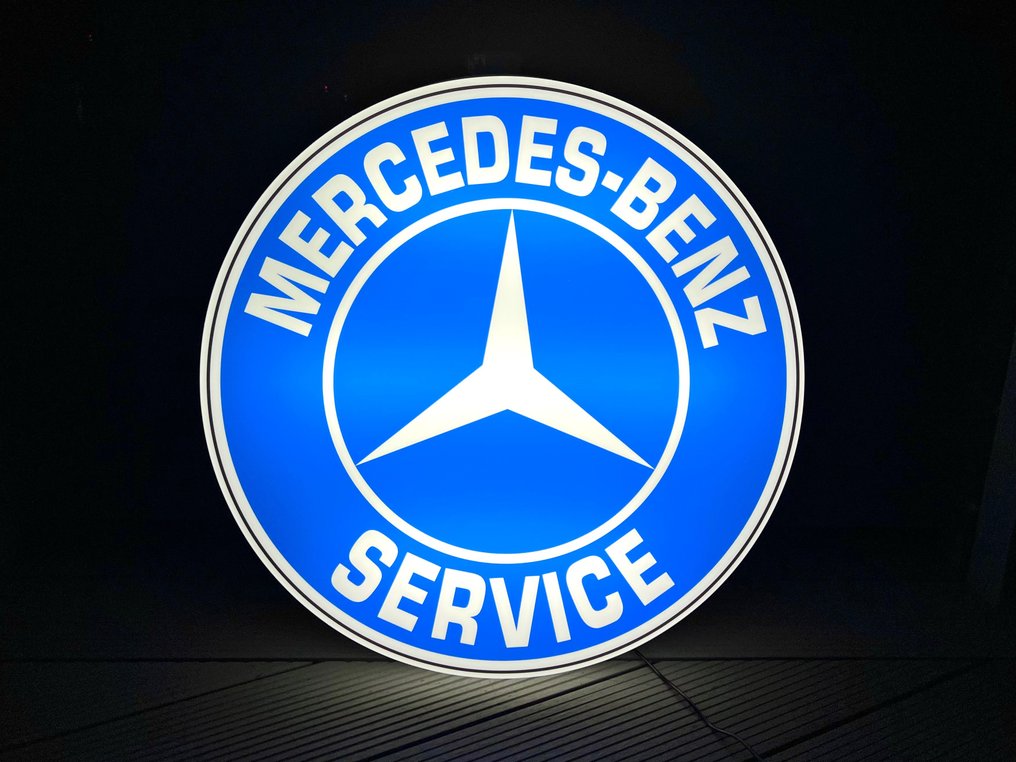 Sign - Mercedes-Benz - Large Mercedes Benz Illuminated Sign Lightbox #1.0