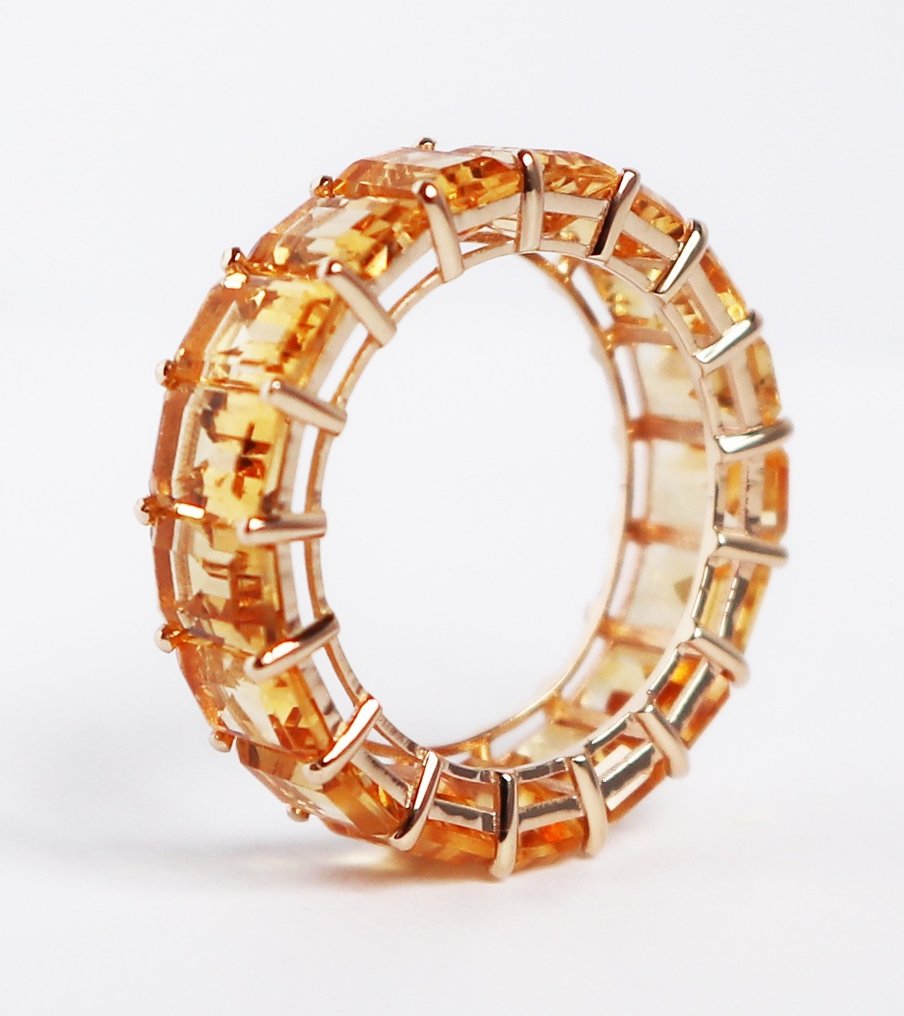 没有保留价 - 戒指 - 14K包金 黄金 黄水晶 #4.3