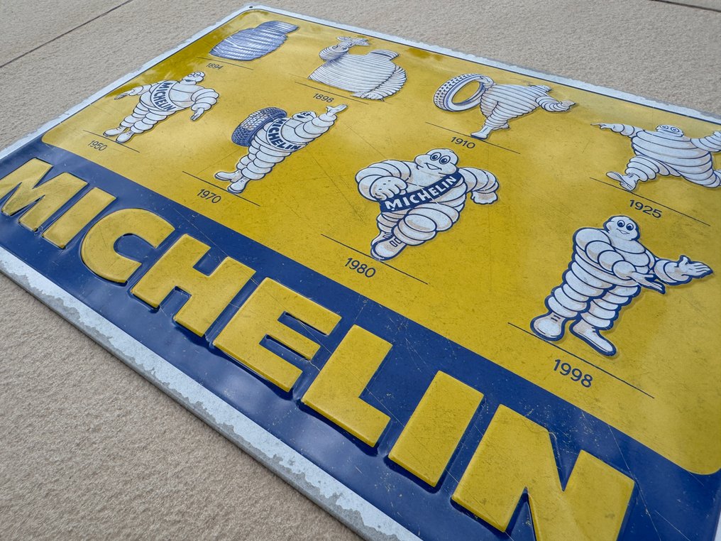 Michelin - 廣告牌 - 米其林人 - Bibendum 演变 - 钢制标志 - 广告 - 车库 - 汽车用品 - 鋼 #3.2