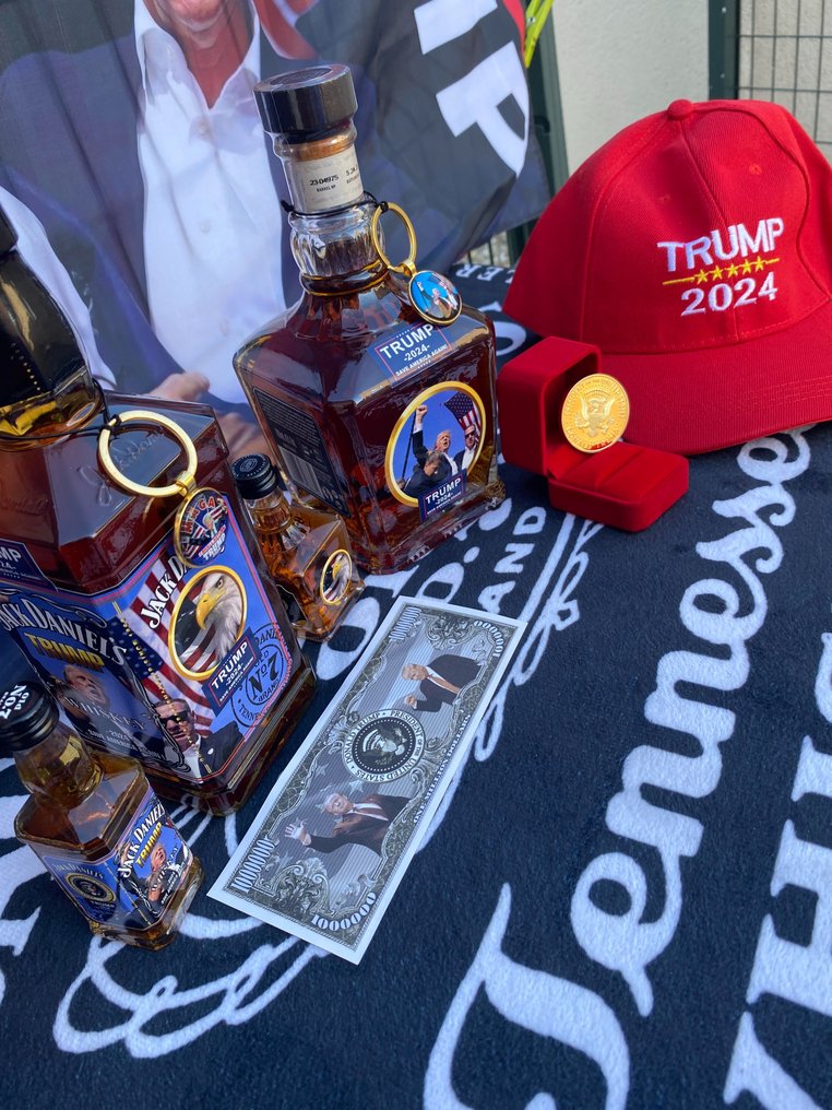 Jack Daniel's - Old No 7 & Single Barrel Select w/ minatures - Donald Trump 2024  - b. 2020年代 - 700毫升 - 4 瓶 #2.1