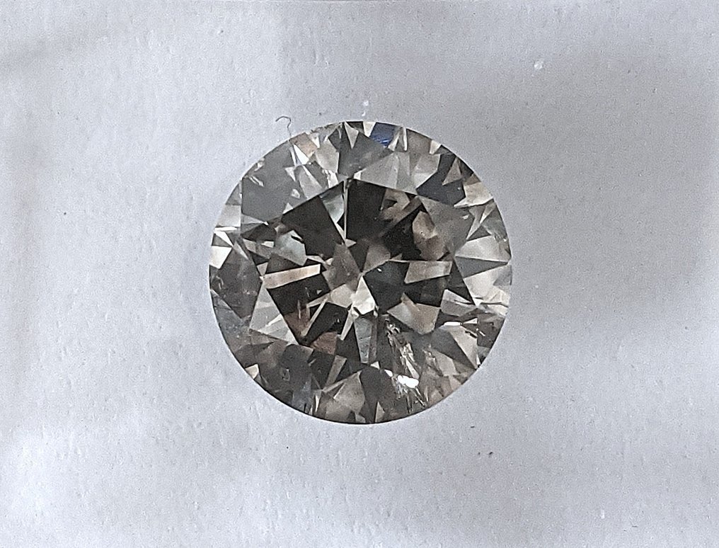 没有保留价 - 1 pcs 钻石 (天然色彩的) - 1.85 ct - 圆形 - Fancy 灰色 - SI2 微内含二级 - 国际宝石研究院(IGI) #2.1