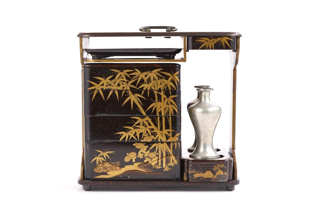 The Seven Sages of the Bamboo Grove Maki-e Jubako Picnic Set - Container - Laquered wood #3.2