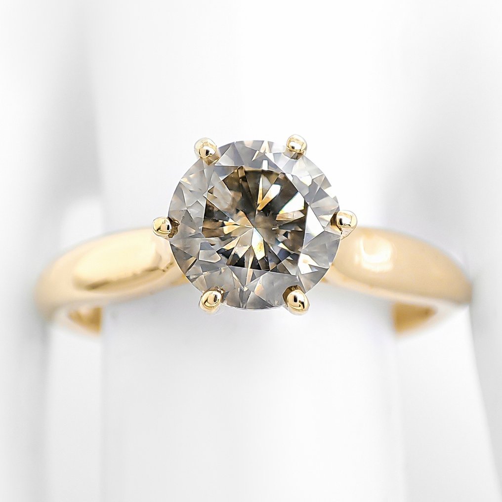 戒指 - 14 克拉 黃金 - 1.20ct. tw. 鉆石 (天然) #2.1