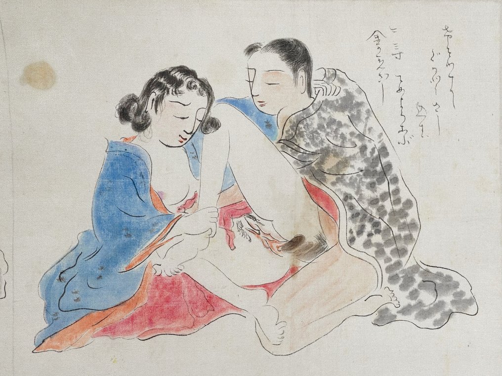 "Hanging Scroll, Shunga (Spring Pictures), Story"浮世絵　ukiyoe - Japan - Shōwa periode (1926-1989) #3.1