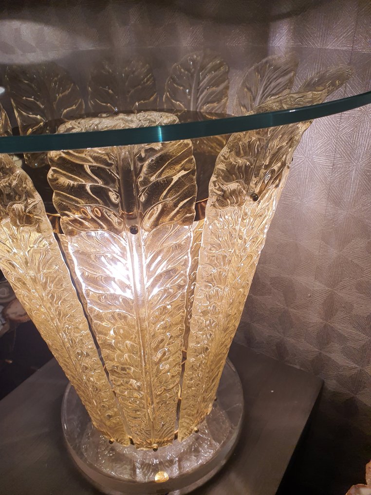 Barovier 和 Toso 工作室, Possibly - 桌子 - 水晶 - 穆拉诺玻璃制成的桌面棕榈 #3.2