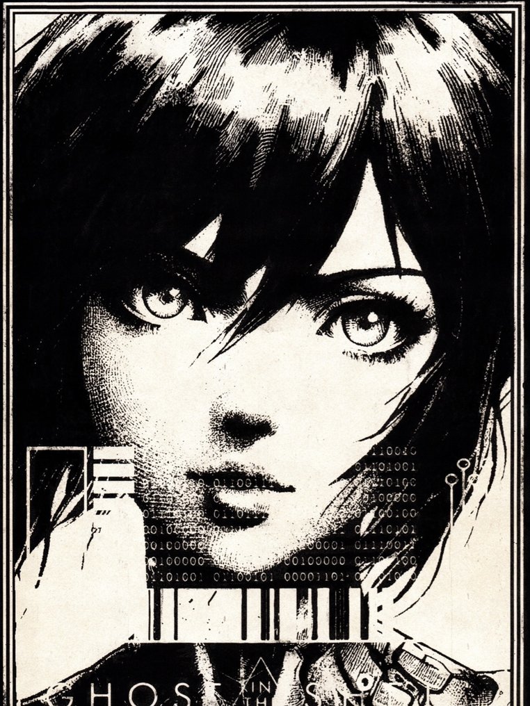 Æ (XX-XXI) - Ghost in the Shell – 攻殻機動隊” (Set of 3) Limited Edition Mixed Media Triptych #4.3