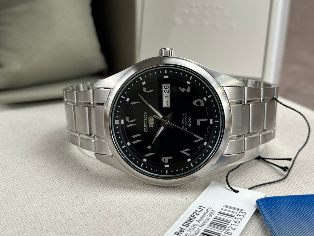 Seiko - Seiko 5 Automatic Day-Date - No Reserve Price - SNKP21J1 Arabic Dial - Men - 2020+ #3.2