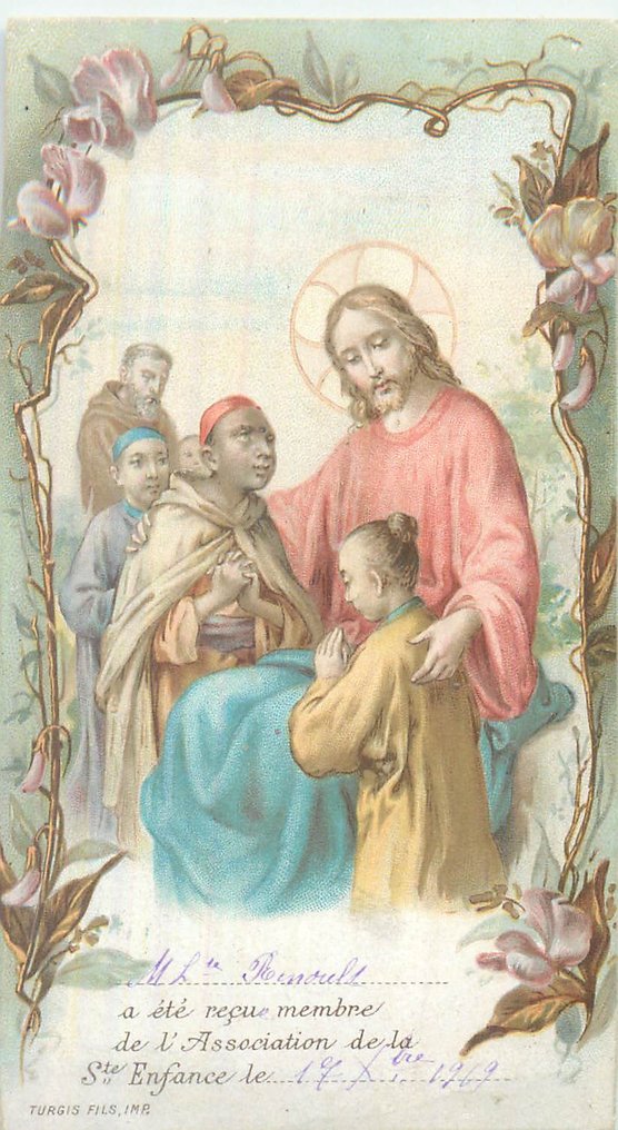 Frankrijk - Religie - Kavel van 60 vrome missaalbeelden Christus, de heiligen, de apostelen, communies - Ansichtkaart - 1900-1930 #1.1