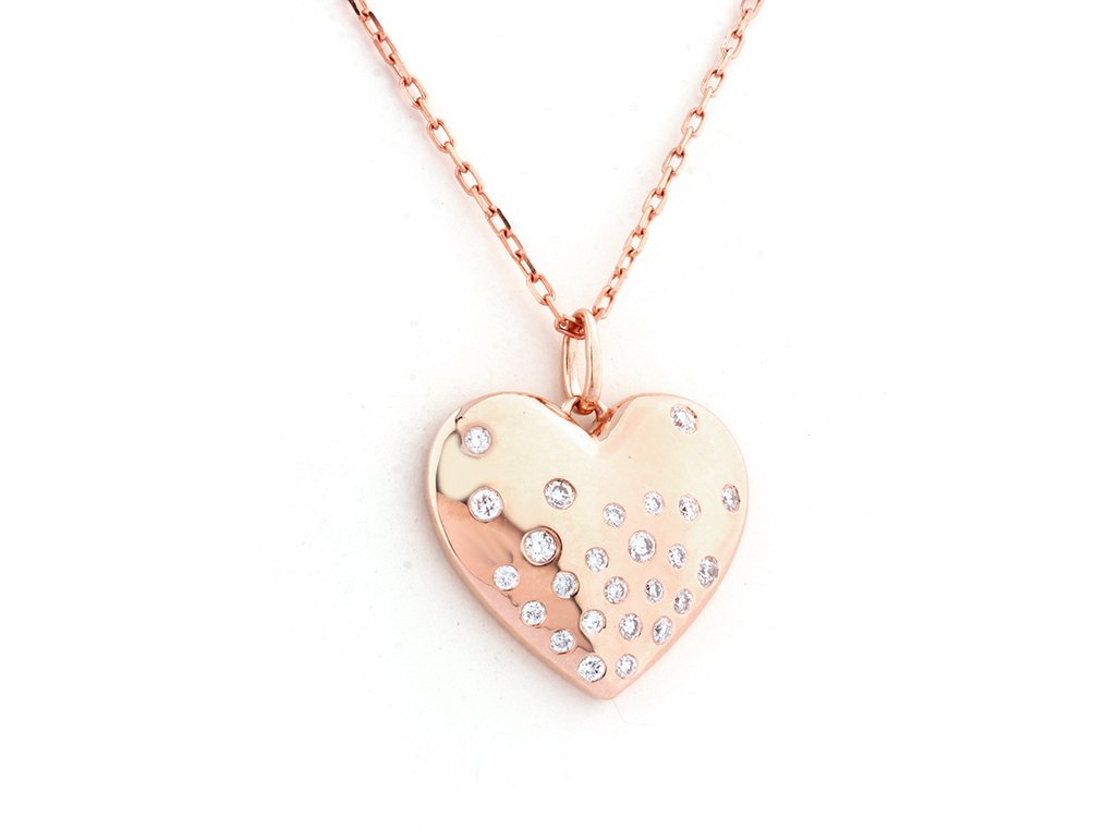 Κολιέ - 14 καράτια Ροζ χρυσό - 0.20ct. tw. Διαμάντι (Φυσικό) #2.1