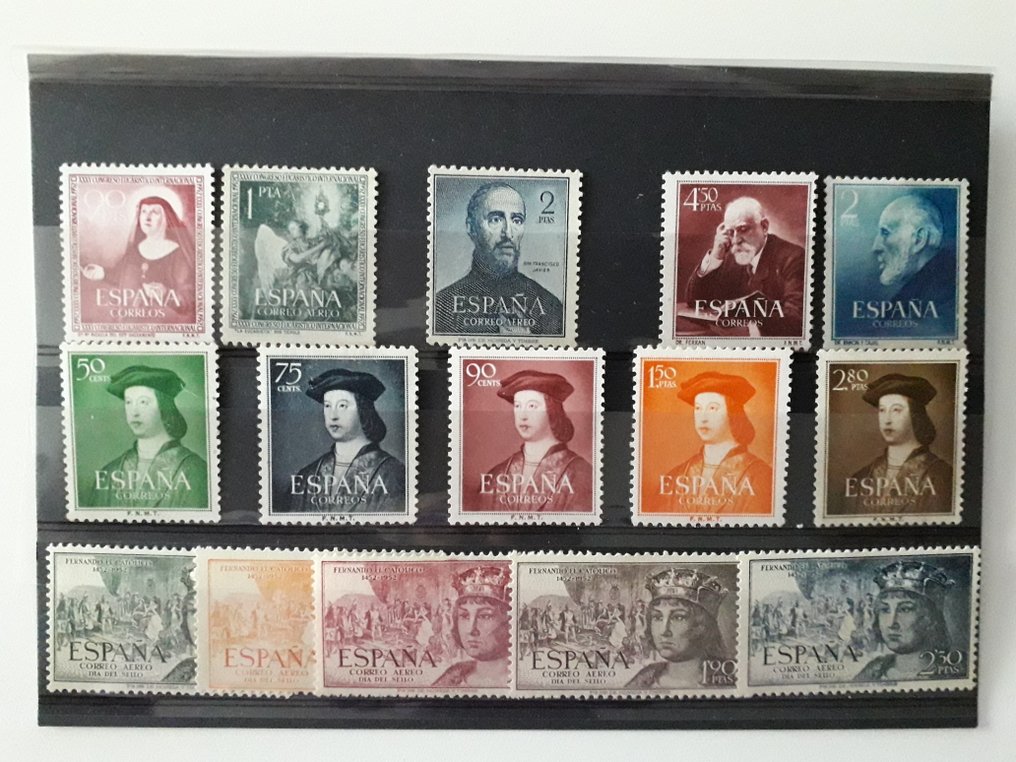 Espagne 1950/1952 - Années 1950/1952 complètes à l'exception de 1075/83 et 1088/1090 - EDIFIL #3.2