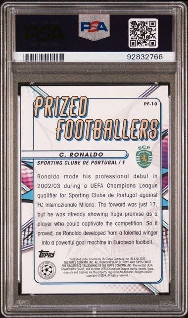 2022 - Topps - Finest UCC - Cristiano Ronaldo - #PF10 Prized Footballers - 1 Graded card - PSA 10 #1.2