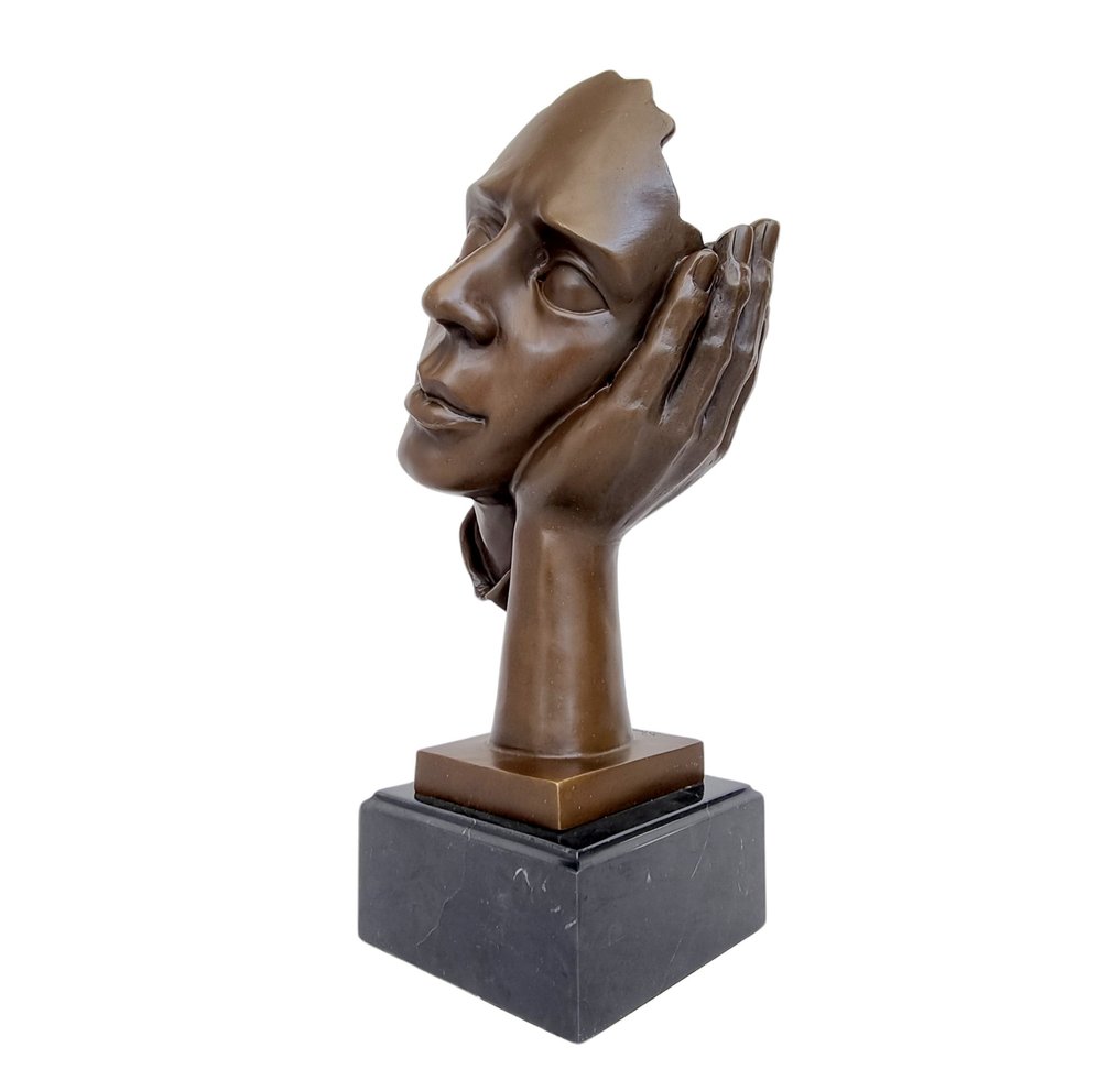 STB-ART - 雕刻, A pensive man - 45 cm - 青銅色, 大理石 #2.1