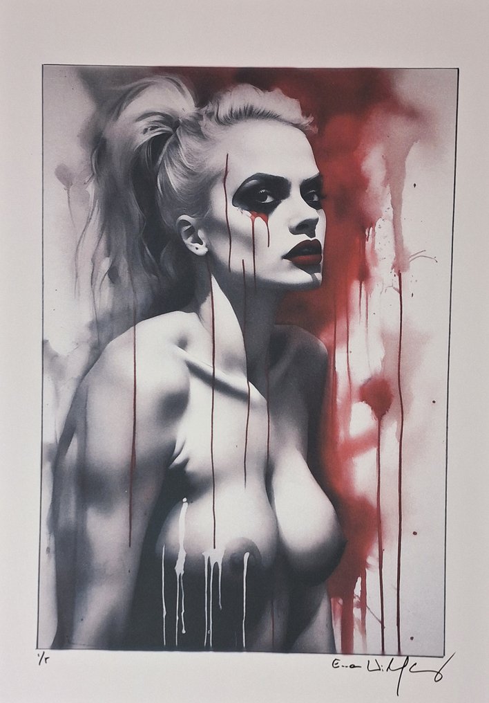 Harley Quinn - watercolor edition by Emma Wildfang - Large size #1.0