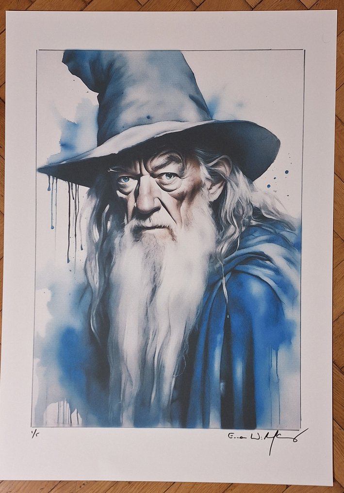 Gandalf (The Lord of the Rings) - watercolor edition by Emma Wildfang - Large size #2.1