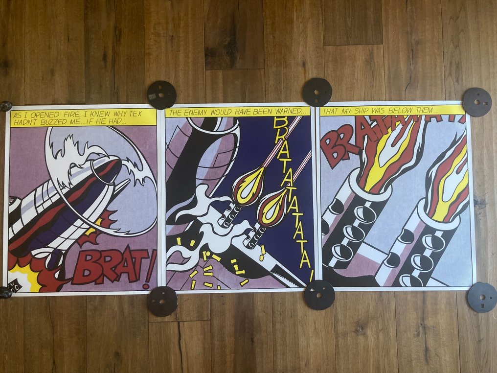 Lichtenstein Triptych Posters Roy Lichtenstein 'As I Opened Fire