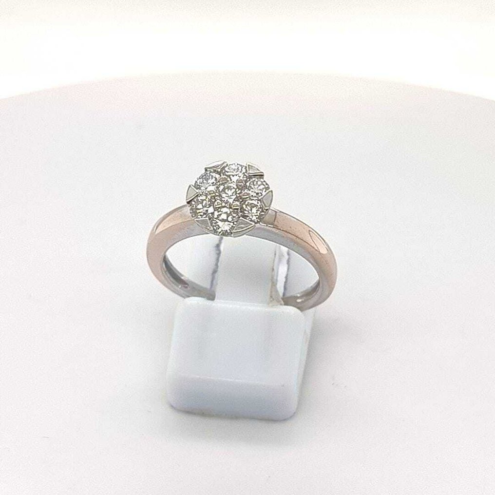 Bague - 18 carats Or jaune, Or blanc - 0.65ct. tw. Diamant (Naturelle) - Engagement Unique Work #4.3