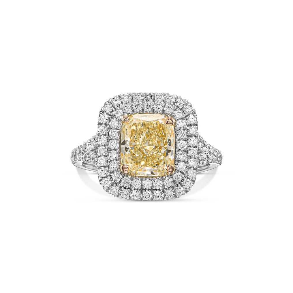 點睛戒指 - 18 克拉 白金 - 2.69ct. tw. 鉆石 (天然) #1.0