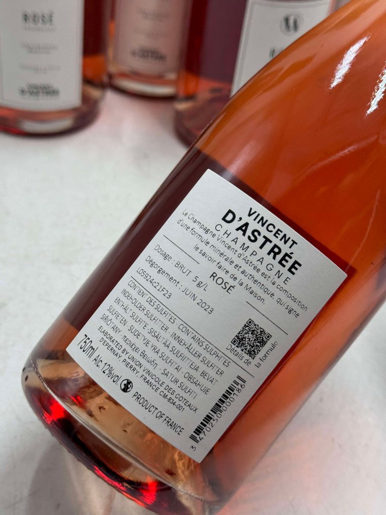 Vincent d'Astrée, Brut d'Assemblage - Champagne Rosé - 6 Flasker (0,75 L) #2.1