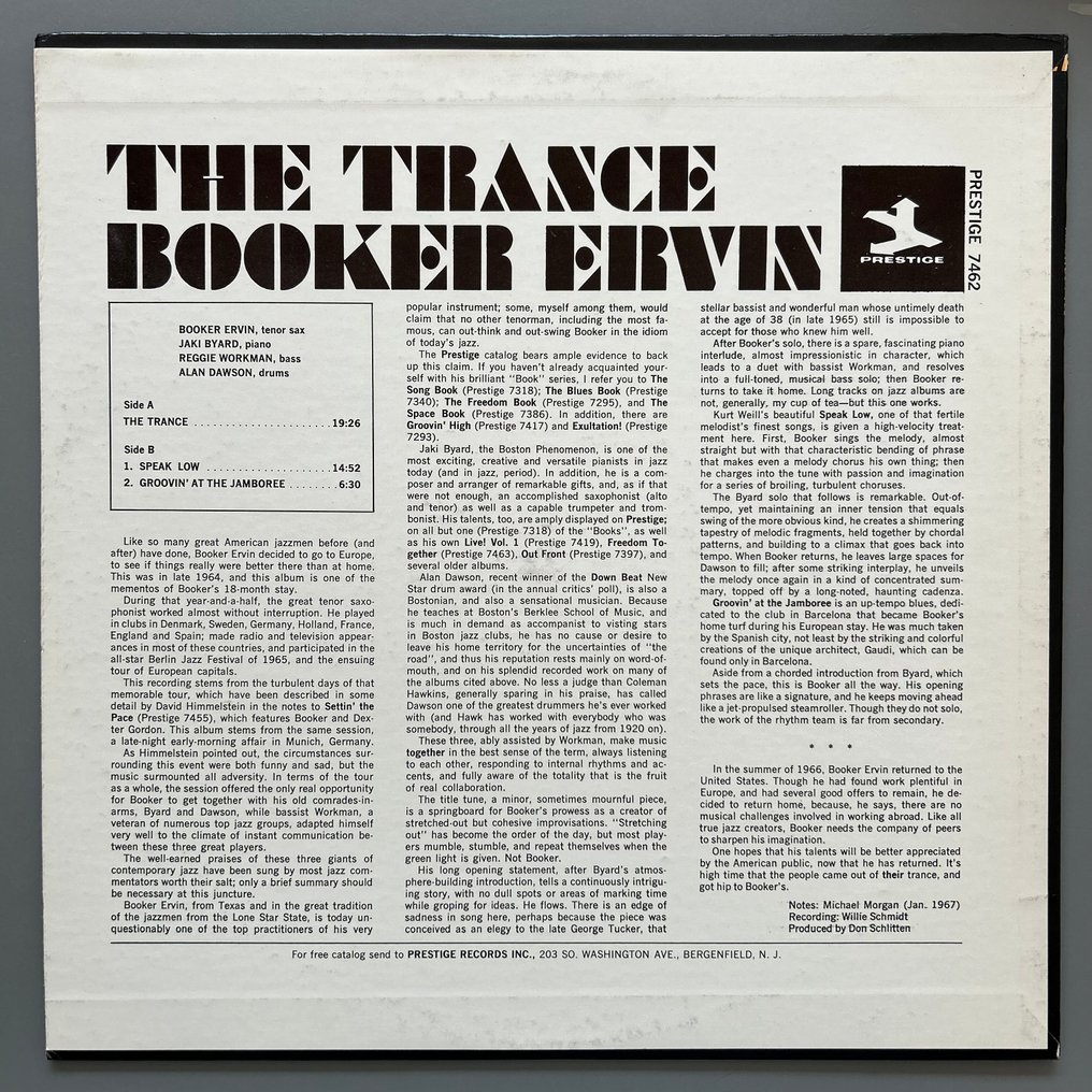 Booker Ervin - The Trance (1st stereo!) - LP专辑（单品） - 1st Stereo pressing - 1967 #1.2