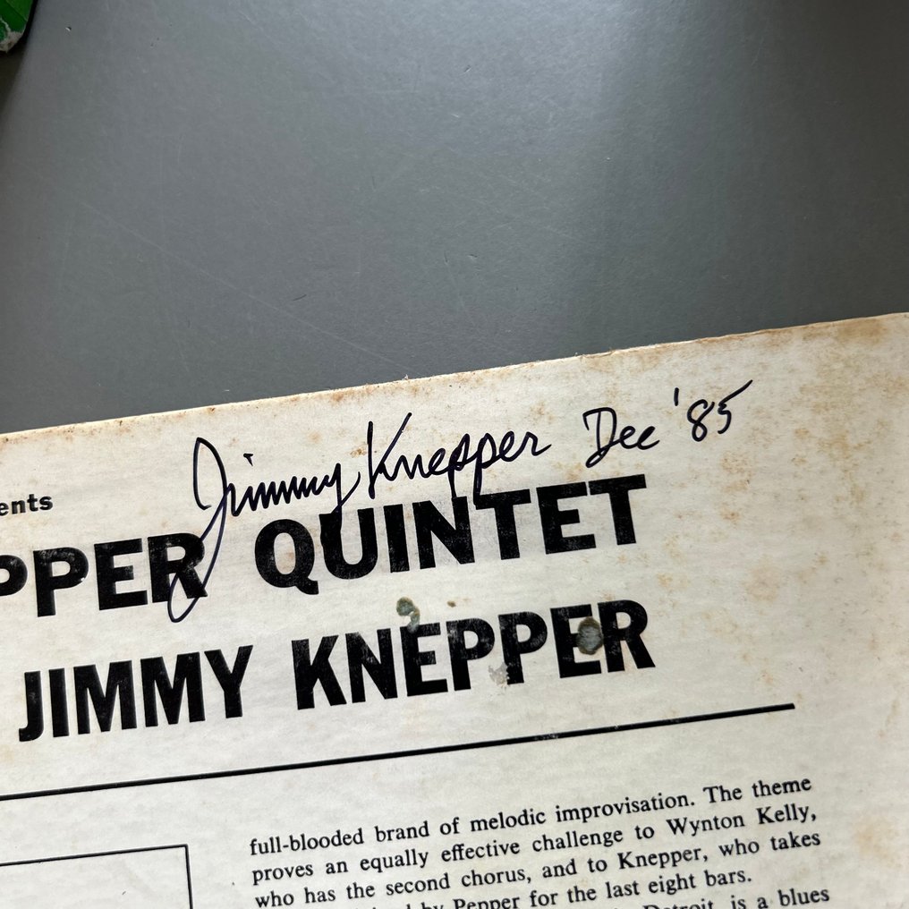 Pepper Adams & Jimmy Knepper - The Pepper-Knepper Quintet (1st SIGNED pressing!) - Single-Schallplatte - 1. Stereopressung - 1959 #2.1